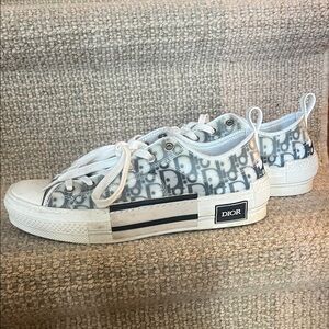 Dior Monogram Gray and White Sneakers